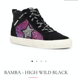 Vintage Havana BAMBA black hi-top sneakers NEW MINT Sz 6